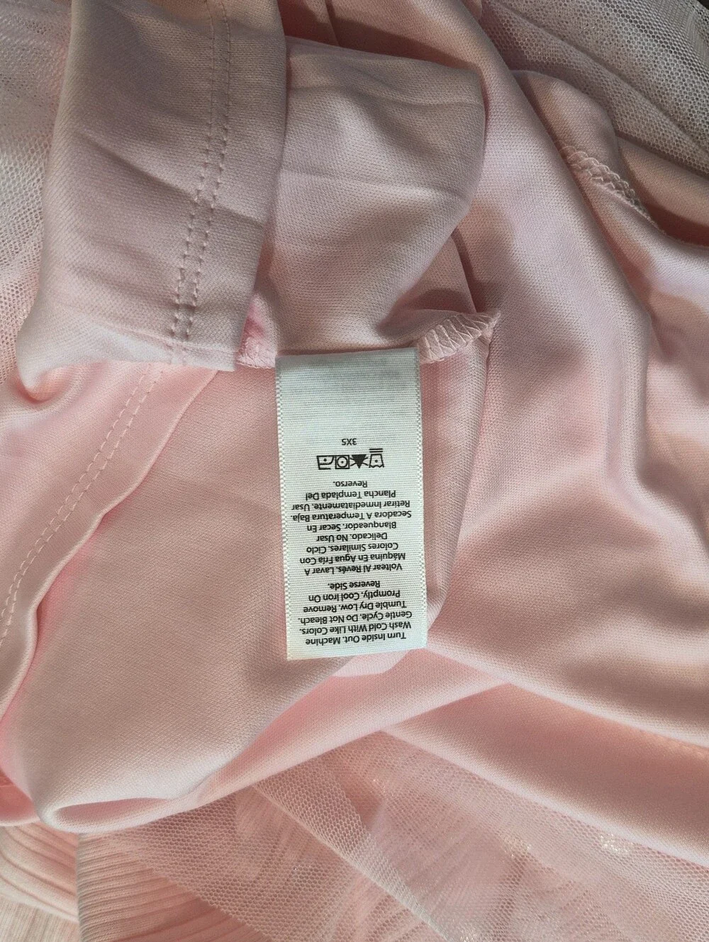 NEW Sz XL (14-16) Girls Ribbed Tulle Tutu Dress Pink Sparkly Princess Party